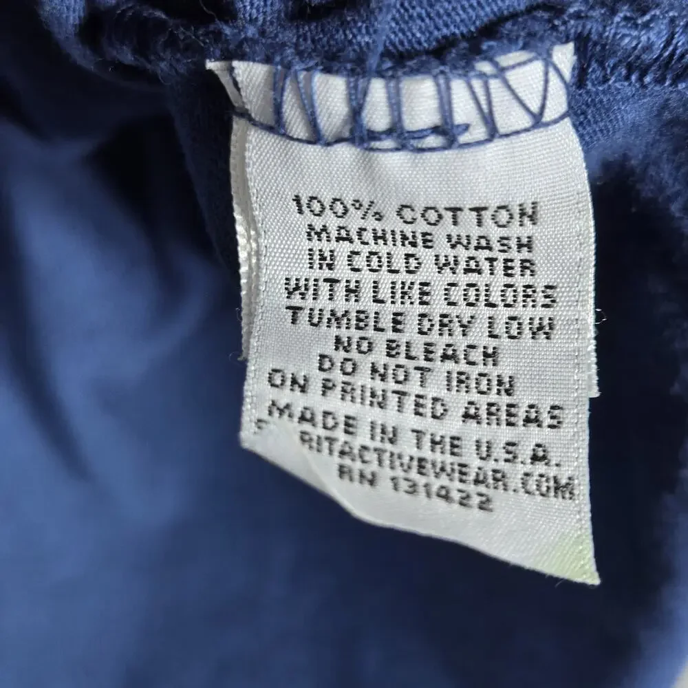 Ole Miss Rebels Spirit Jersey Womens XS Navy Oversized V Neck Cotton Shirt - Picture 12 of 12